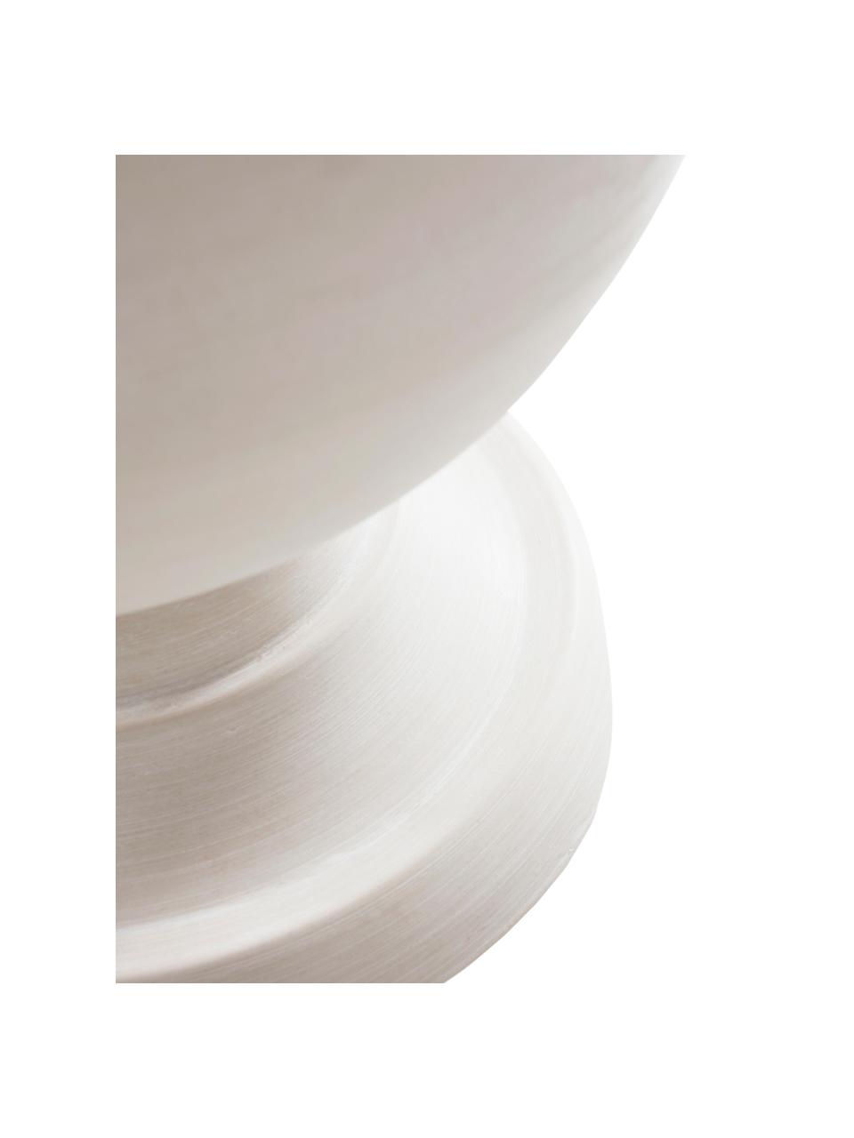 Grand cache-pot blanc Prentice, Poudre de roche recyclée, plastique, fibres de bois, Blanc, Ø 38 x haut. 39 cm
