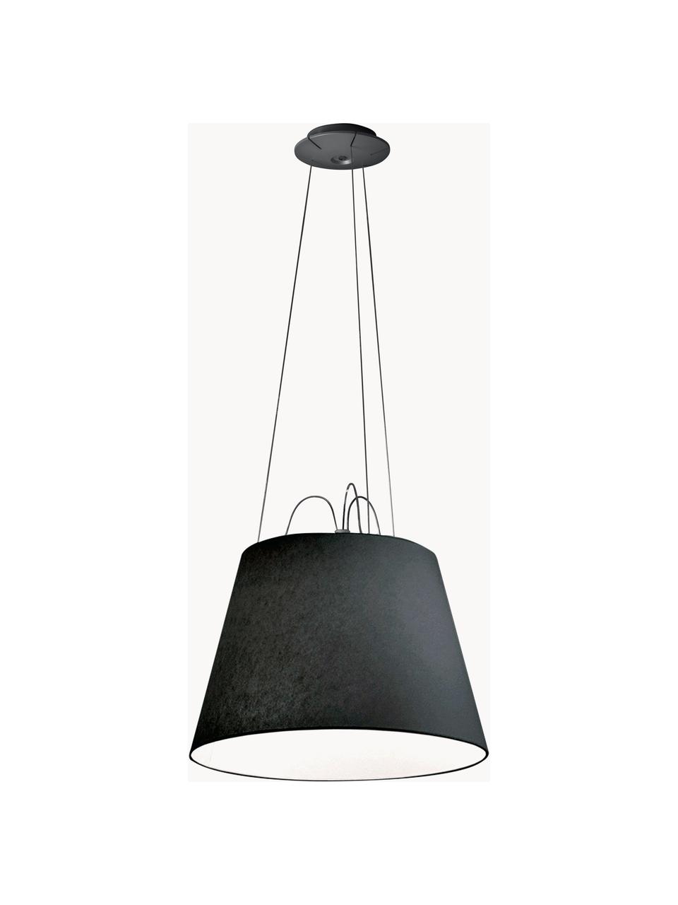 Hanglamp Tolomeo Mega, Lampenkap: textielstof, Zwart, Ø 42 x H 29 cm