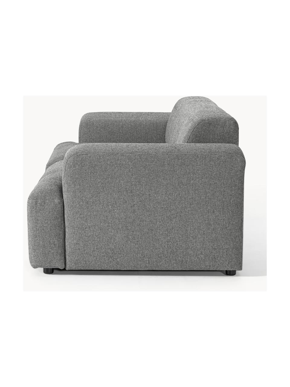 Sofa Melva (3-Sitzer), Bezug: 100 % Polyester Der strap, Gestell: Massives Kiefern- und Fic, Füße: Kunststoff Dieses Produkt, Webstoff Dunkelgrau, B 238 x T 101 cm