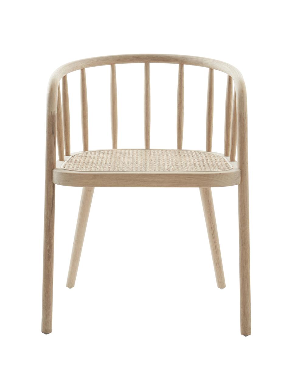 Krzesło z drewna i plecionki wiedeńskiej Stocksund, Beżowy, S 56 x G 54 cm