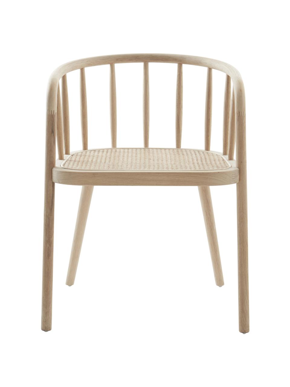 Silla de madera con tejido vienés Stocksund, Asiento: ratán, Beige, An 56 x F 54 cm