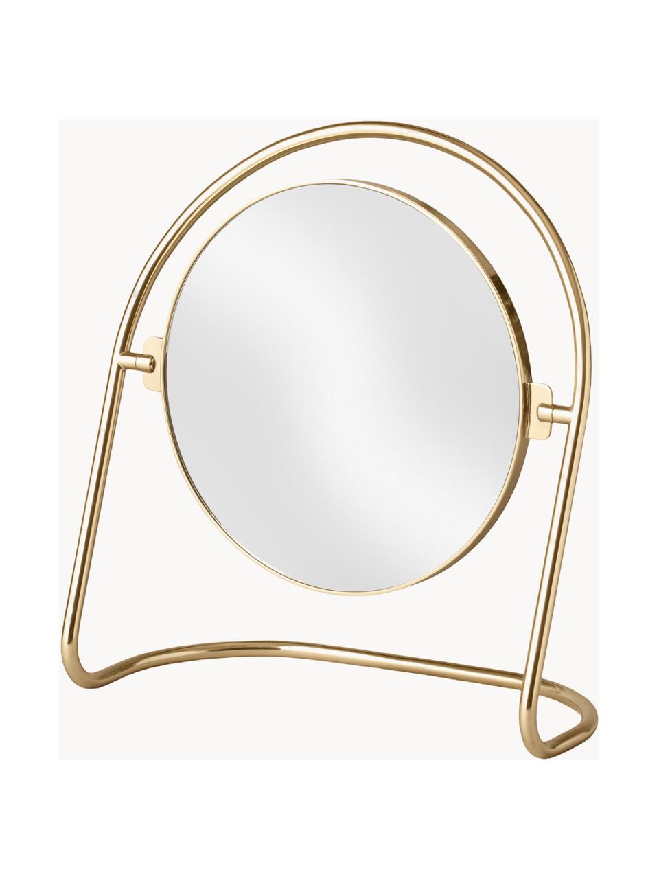 Miroir de maquillage rond Nimbus, Laiton, larg. 24 x haut. 26 cm