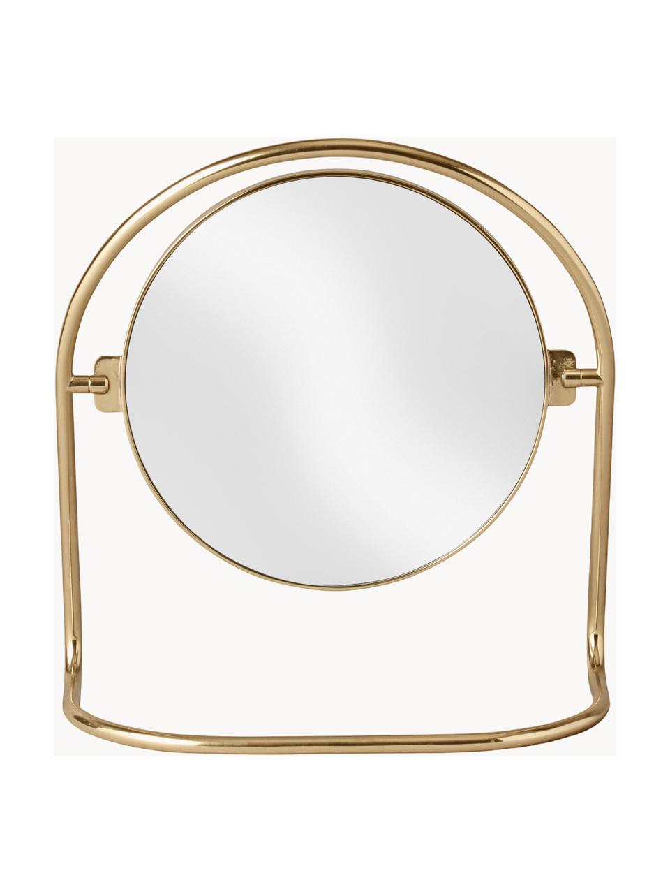 Miroir de maquillage rond Nimbus, Laiton, larg. 24 x haut. 26 cm