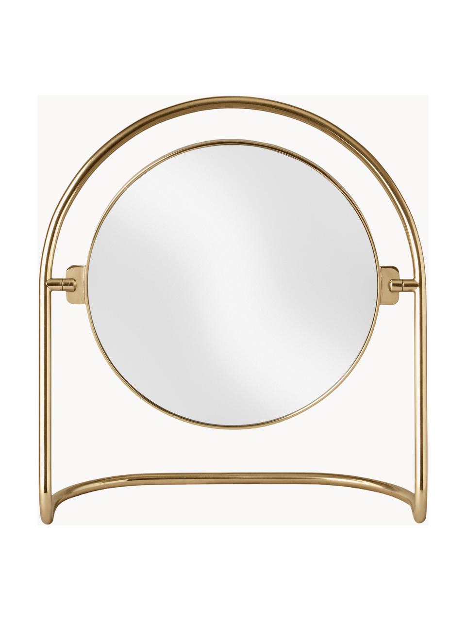 Miroir de maquillage rond Nimbus, Laiton, larg. 24 x haut. 26 cm