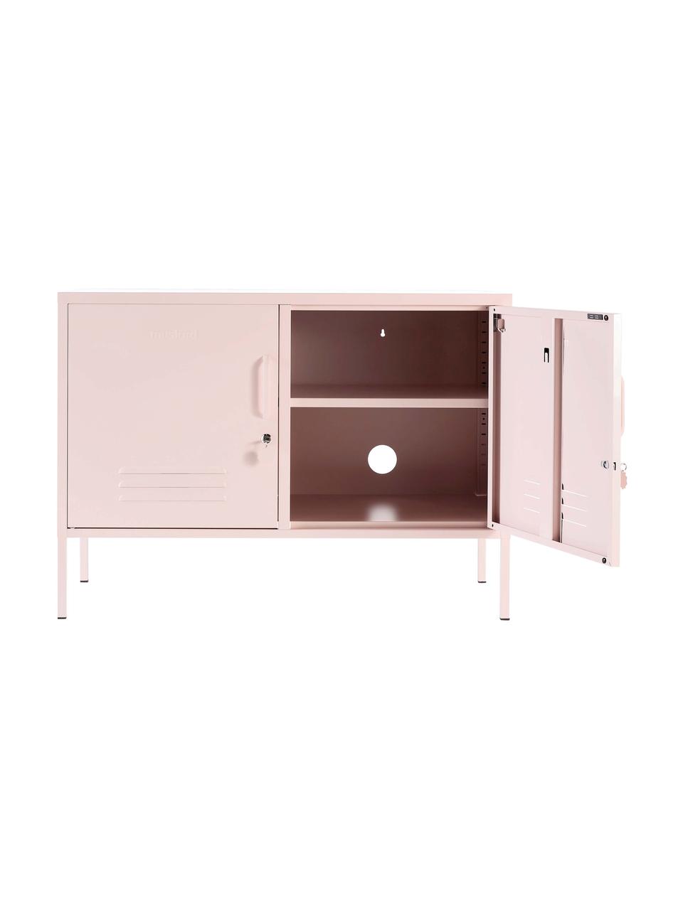 Enfilade en métal Mustard, Métal, enduit, Rose blush, larg. 100 x haut. 72 cm