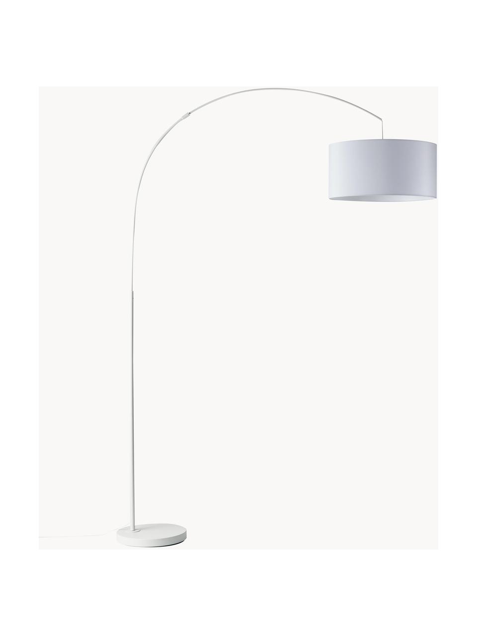 Lampa podłogowa łukowa Niels, Biały, Ø 50 x W 218 cm