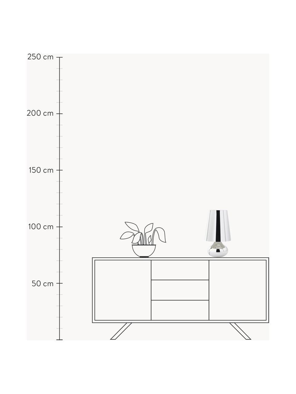 Design LED-Tischlampe Cindy, Silberfarben, Ø 24 x H 42 cm