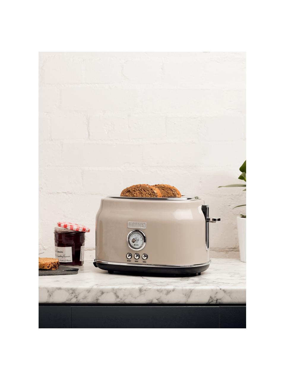 Toaster Dorset, Edelstahl, beschichtet, Hellbeige, glänzend, B 32 x T 22 cm