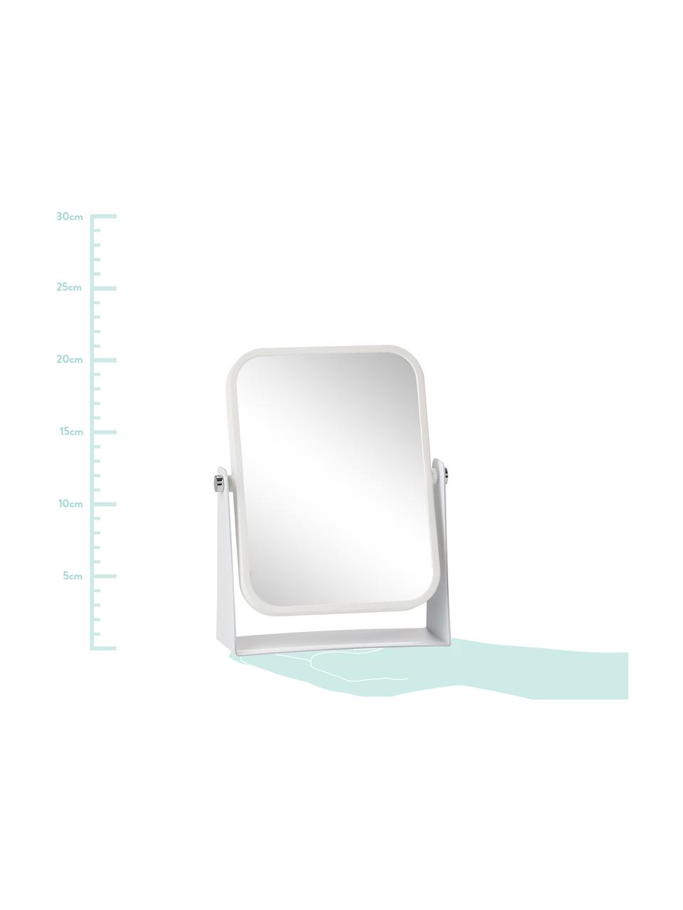 Kosmetické zrcadlo Aurora se zvětšením, Rám: bílá Plocha zrcadla: zrcadlo