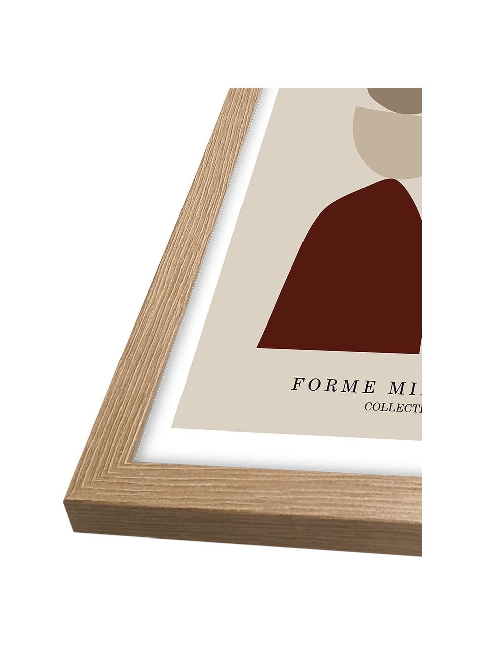 Gerahmter Digitaldruck Figures, Bild: Digitaldruck auf Papier, Rahmen: Holz, Mitteldichte Holzfa, Front: Glas, Figures, B 32 x H 42 cm