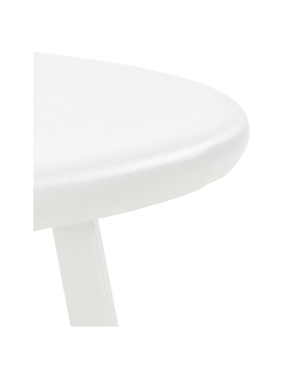 Petite table basse de jardin Sunderland, Acier, galvanisé, revêtement par poudre, Blanc, Ø 65 x haut. 40 cm