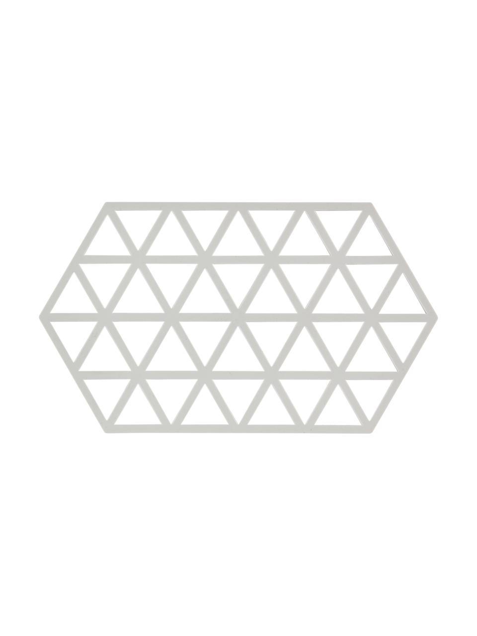 Siliconen panonderzetter Triangle, Siliconen, Lichtgrijs, L 24 x B 14 cm