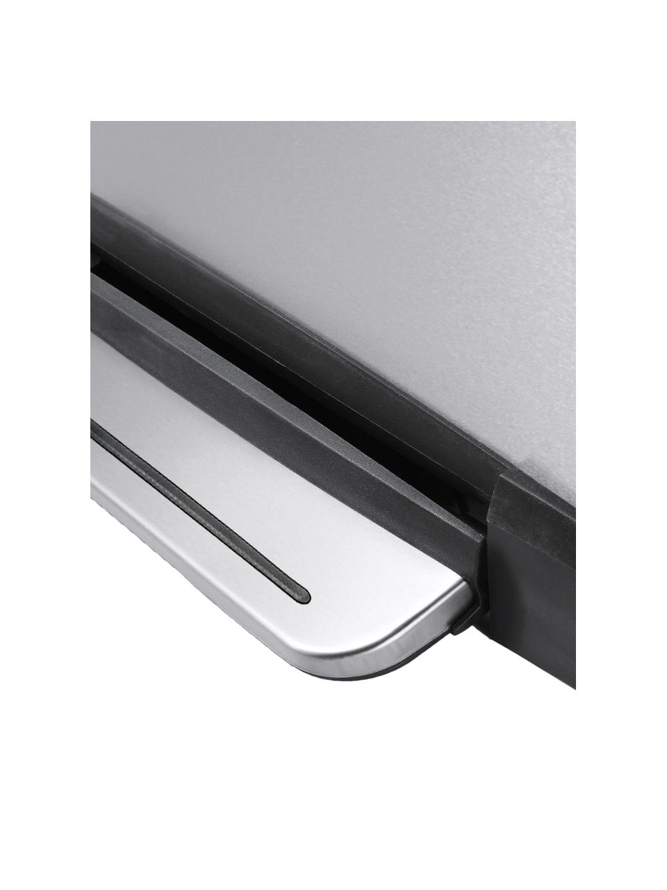 Pattumiera Recycle E-Cube, 28 L + 18 L, Contenitore: acciaio, Argentato, Larg. 50 x Prof. 35 cm, 28 L + 18 L