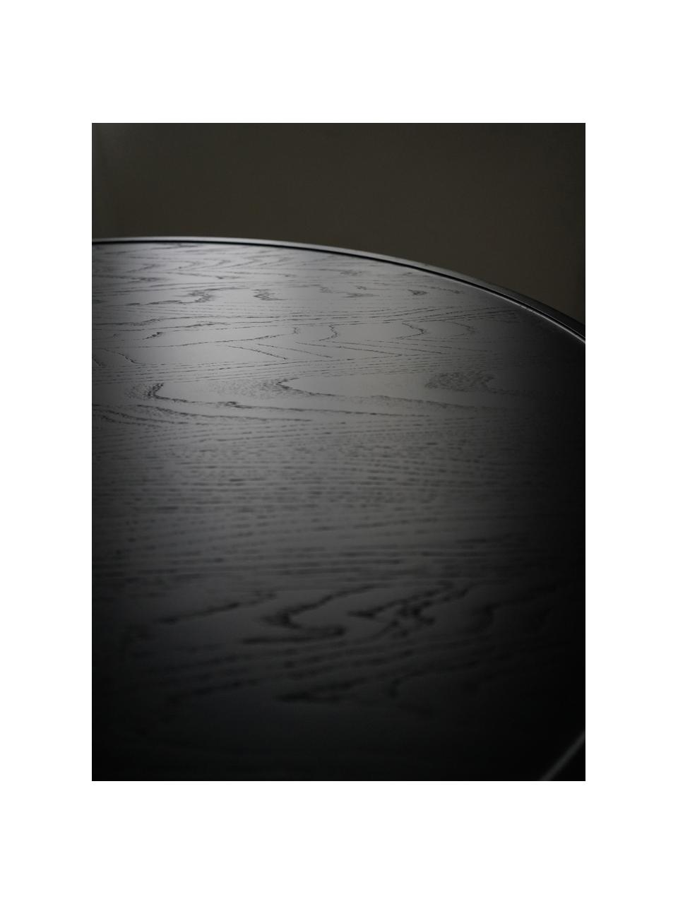 Runder Couchtisch Accent aus Eichenholz, handgefertigt, Eichenholz

Dieses Produkt wird aus nachhaltig gewonnenem, FSC®-zertifiziertem Holz gefertigt., Eichenholz, schwarz lackiert, Ø 70 x H 42 cm