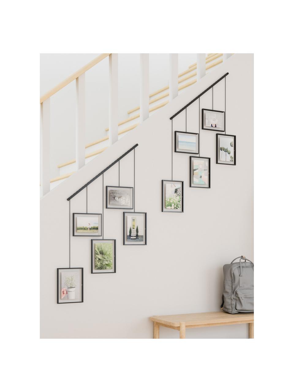 Fotolijstje Exhibit, Gecoat metaal, Zwart, Set met verschillende formaten
