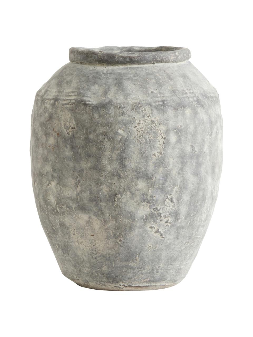 Grand vase béton Cema, Béton, Gris, Ø 25 x haut. 33 cm