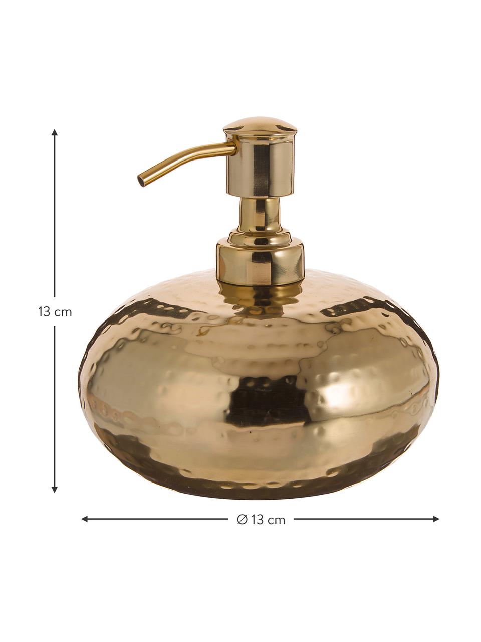 Dosificador de jabón Anetta, Acero inoxidable, recubierto., Latón, Ø 13 x Al 13 cm
