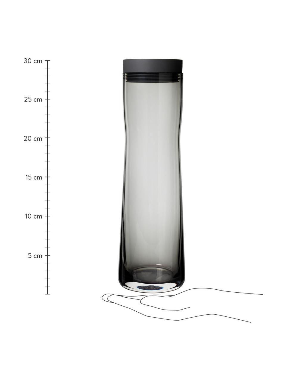 Karaf Splash, 1 L, Sluiting: silicone, edelstaal, Transparant met grijstinten, H 30 cm