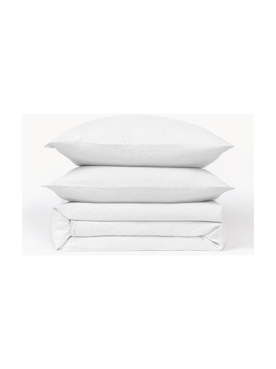 Funda nórdica de lino lavado Airy, 100% lino
Densidad de hilo 110 TC, calidad estándar

Las prendas de lino tienen una buena capacidad de transpirabilidad, además su alta resistencia a la abrasión hace que el lino sea muy duradero. El lino es un material refrescante, absorbe la humedad intercambiandola con el ambiente, se seca muy rápido y tiene un agradable efecto refrescante para las noches de verano. 

El material utilizado para este producto ha sido probado contra sustancias nocivas y está certificado según el STANDARD 100 por OEKO-TEX®, 15.HIN.65948, HOHENSTEIN HTTI., Blanco, Cama 90 cm (155 x 220 cm)