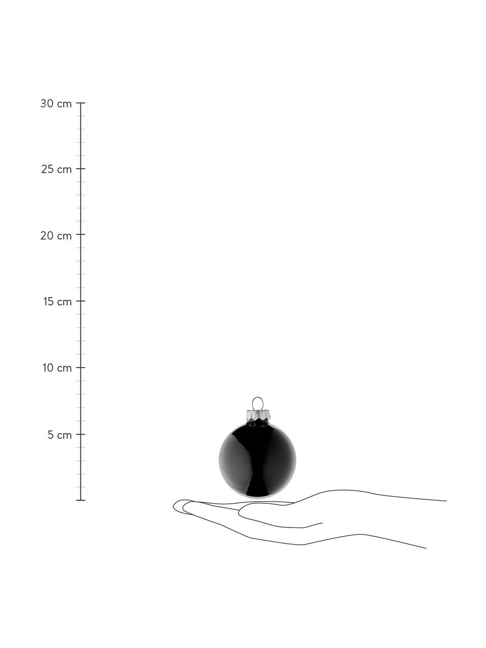 Set palle di natale Evergreen Ø 6 cm, 10 pz, Nero, Ø 6 cm