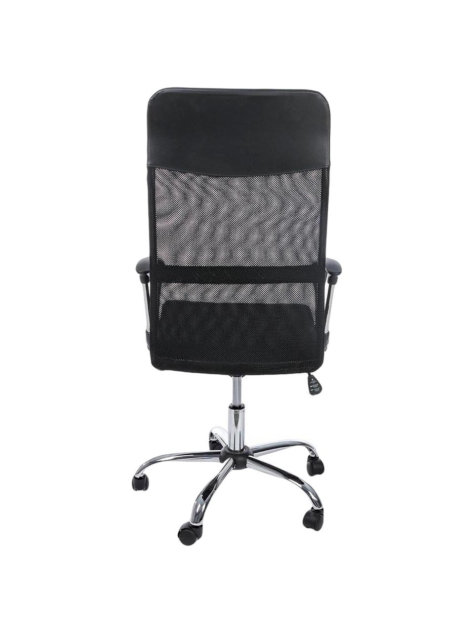 Silla giratoria de oficina Agathe, Nylon
Poliuretano
Plástico
Tela, Negro, An 59 x Al 114 cm