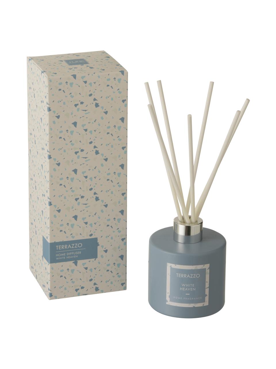 Diffuser Terrazzo, Houder: glas, Blauw, crèmekleurig, Ø 9 x H 24 cm