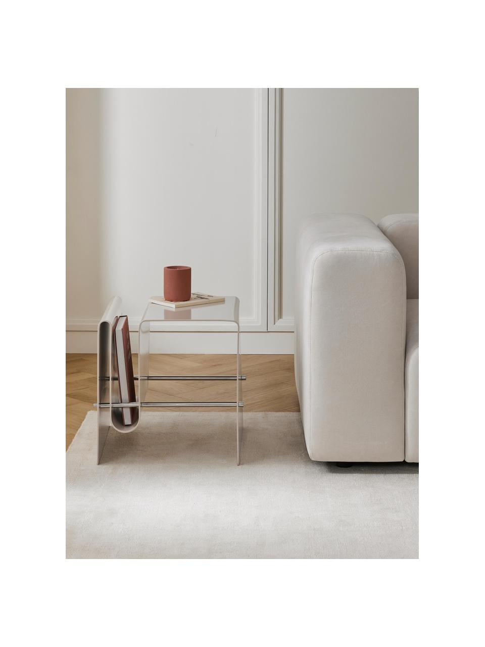 Kovový pomocný stolík Julia, Kov s práškovým náterom, Béžová, Š 50 x H 45 cm