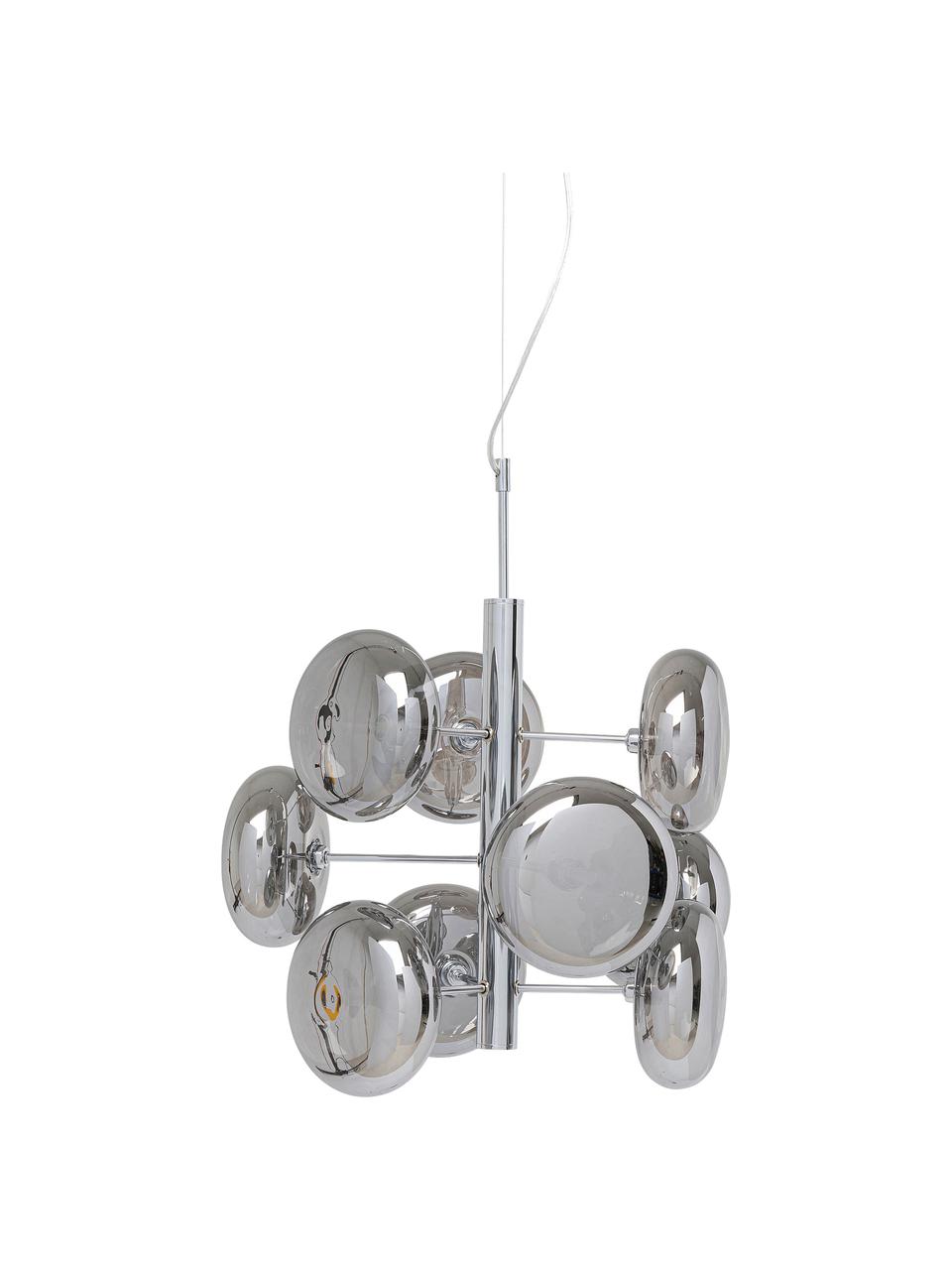 Lámpara de techo Headlight, Anclaje: metal recubierto, Estructura: metal recubierto, Cable: plástico, Cromo transparente, Ø 53 x Al 155 cm