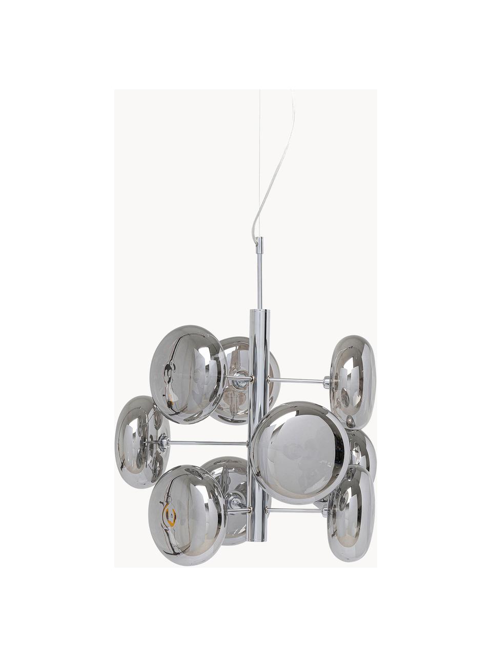 Hanglamp Headlight, Baldakijn: gecoat metaal, Chroomkleurig, Ø 53 x H 155 cm