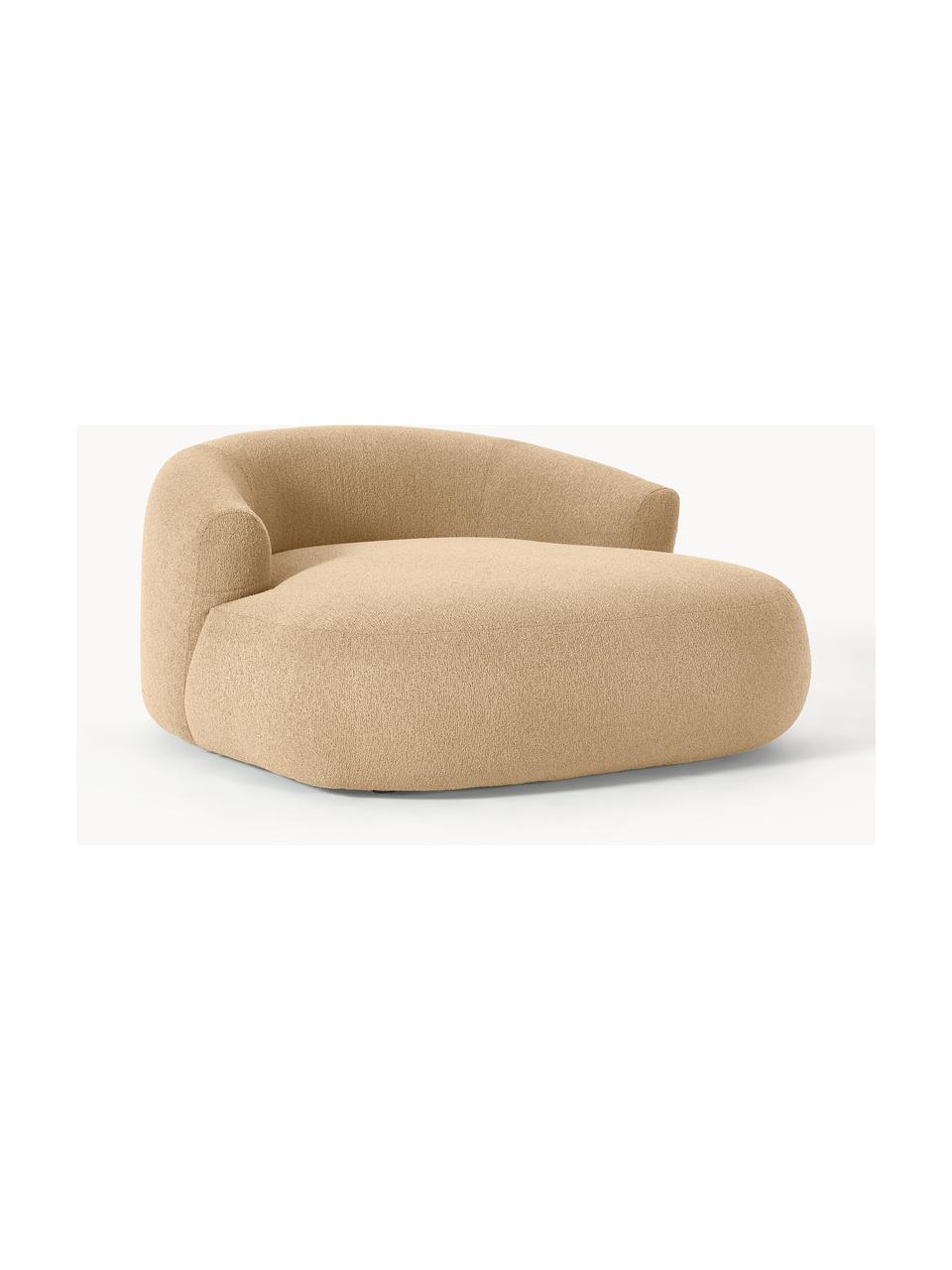 XL Bouclé-Loungesessel Sofia, Bezug: Bouclé (100 % Polyester) , Gestell: Fichtenholz, Spanplatte, , Füße: Kunststoff Dieses Produkt, Bouclé Beige, B 145 x T 144 cm