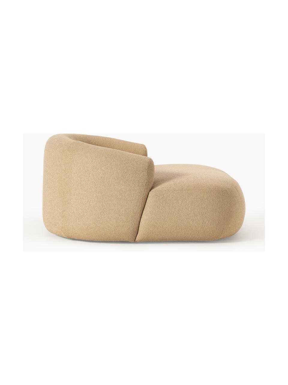 Fotel wypoczynkowy bouclé Sofia, Tapicerka: bouclé (100% poliester) D, Stelaż: drewno świerkowe z certyf, Nogi: tworzywo sztuczne, Beżowy bouclé, S 140 x G 140 cm