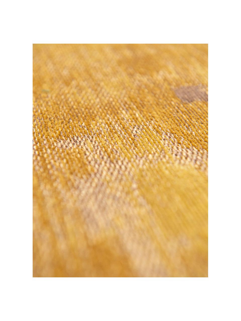 Tappeto con motivo astratto Rialto, 100% poliestere, Ocra, giallo senape, Larg. 80 x Lung. 150 cm (taglia XS)