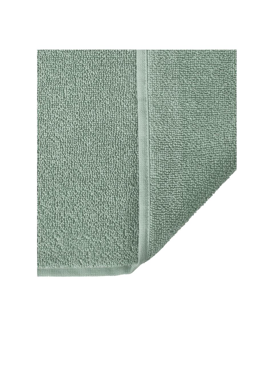 Dywanik łazienkowy z bawełny organicznej Premium, antypoślizgowy, Szałwiowy zielony, S 50 x D 70 cm