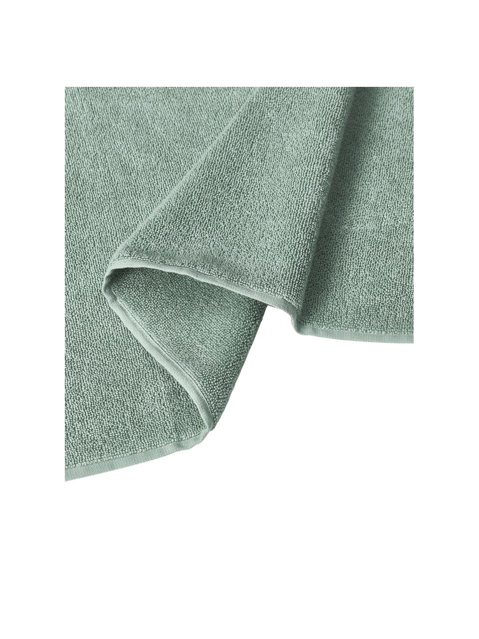 Dywanik łazienkowy z bawełny organicznej Premium, antypoślizgowy, Szałwiowy zielony, S 50 x D 70 cm
