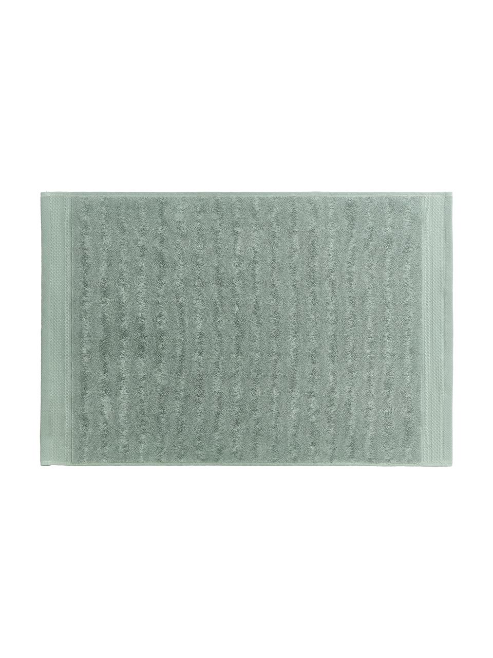 Kúpeľňová predložka z organickej bavlny Premium, protišmyková, Šalviovozelená, Š 50 x D 70 cm