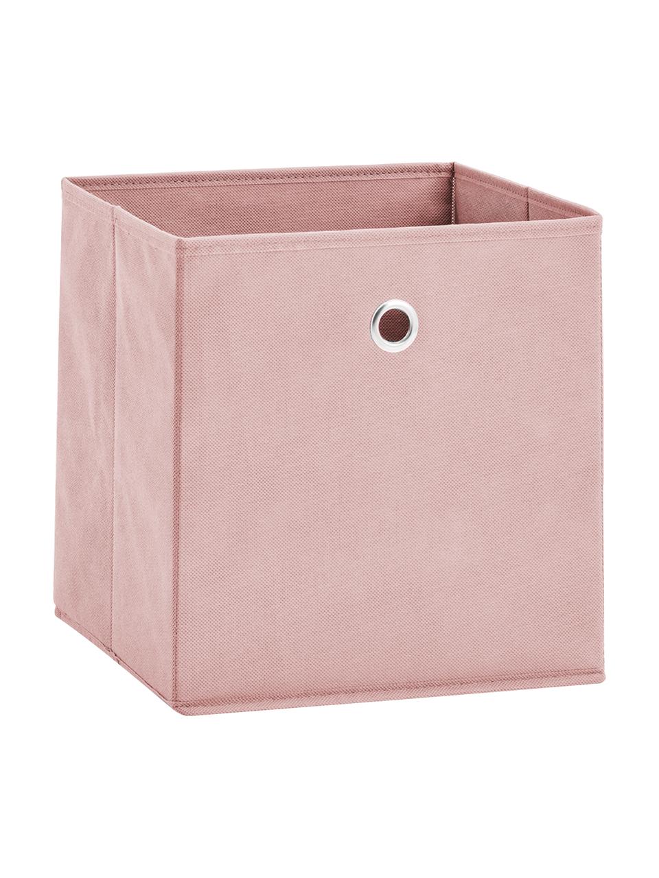 Aufbewahrungsbox Lisa, Bezug: Vlies, Gestell: Pappe, Metall, Rosa, B 28 x H 28 cm