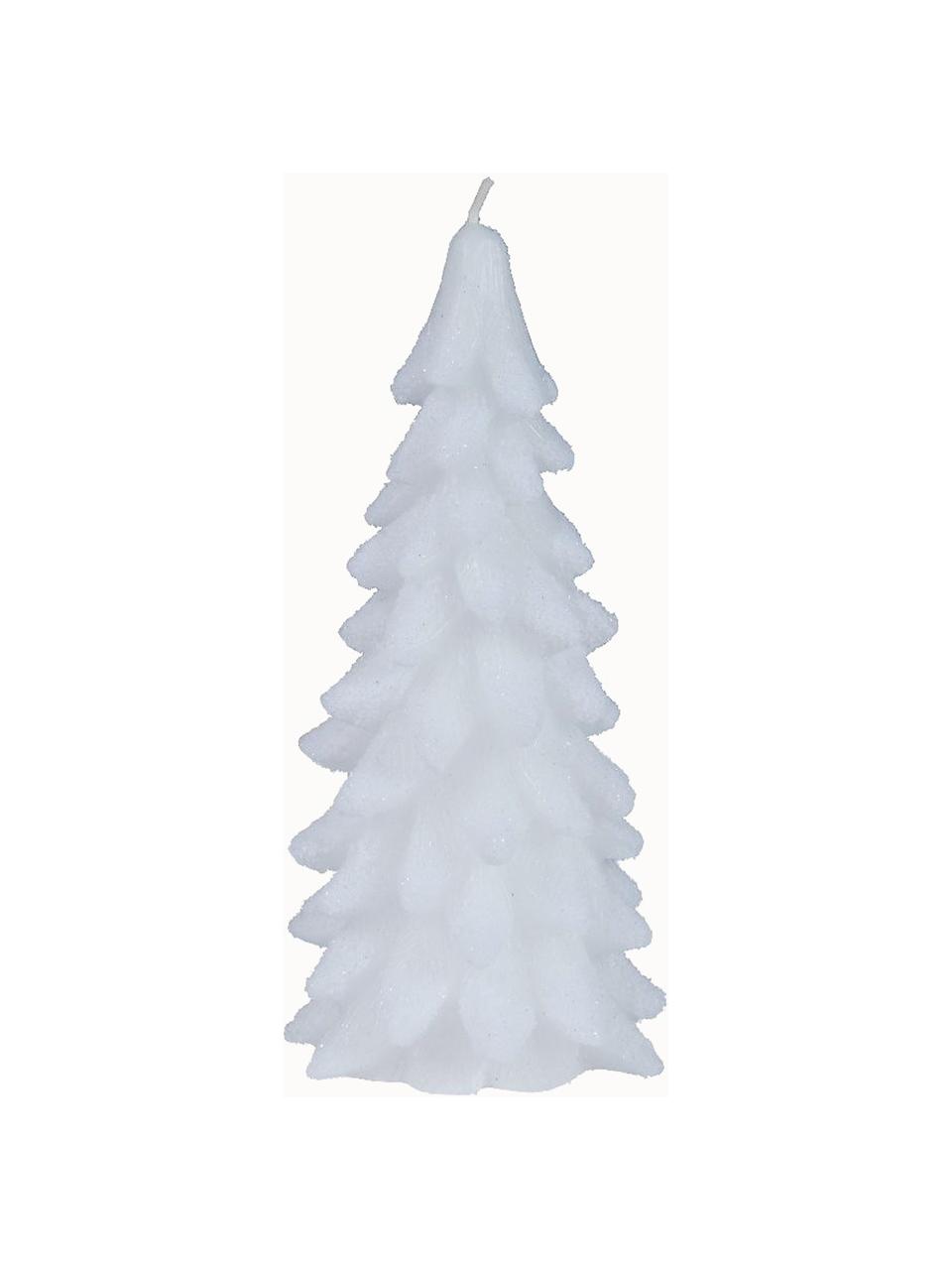 Decoratieve kerstkaars Tree, Was, Sneeuwwit, Ø 10 x H 20 cm