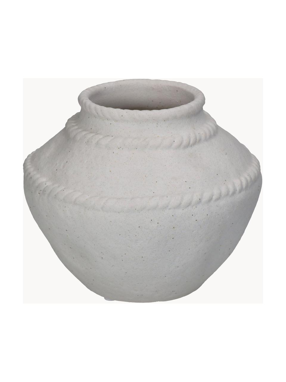 Deko-Vase Dolomite, H 16 cm, Dolomit, Hellgrau, Ø 16 x 16 cm