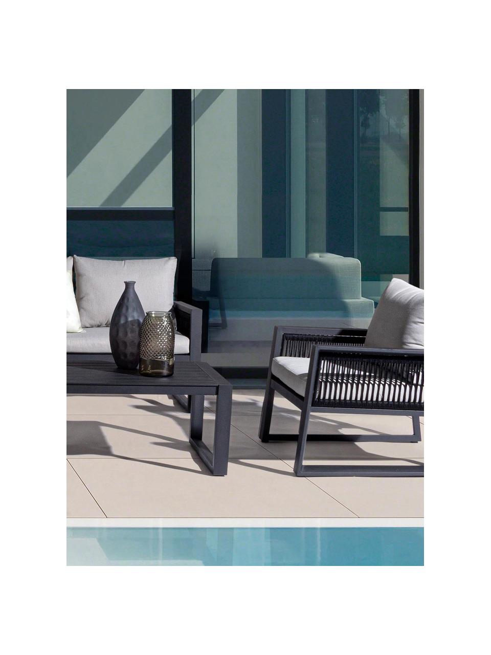 Tuin loungeset Captiva, 4-delig, Bekleding: polyester, Frame: gepoedercoat aluminium, Beige, antraciet, Set met verschillende formaten