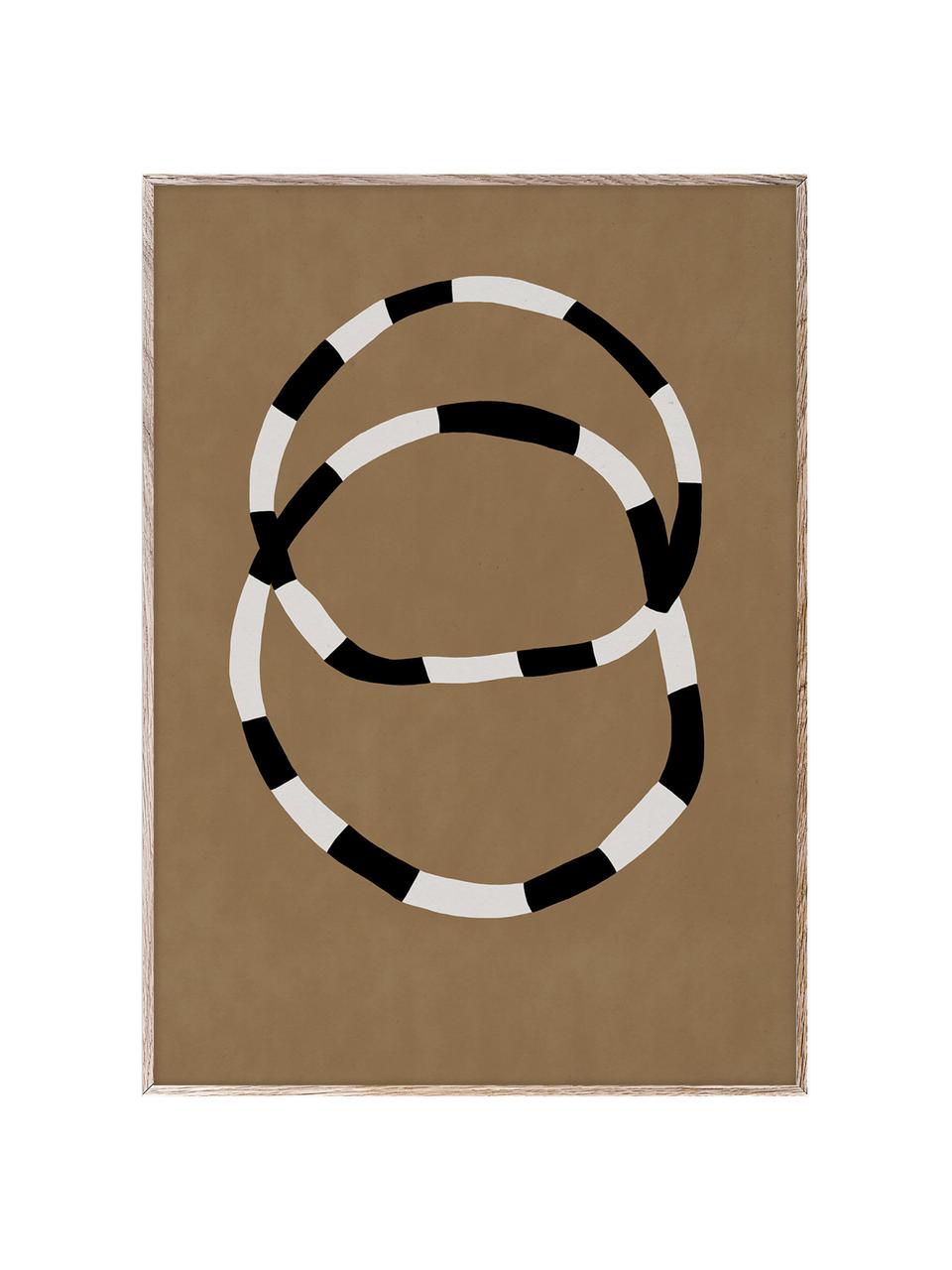 Plakát Bracelets, 210g matný papír Hahnemühle, digitální tisk s 10 barvami odolnými vůči UV záření, Terakotová, tlumeně bílá, černá, Š 50 cm, V 70 cm