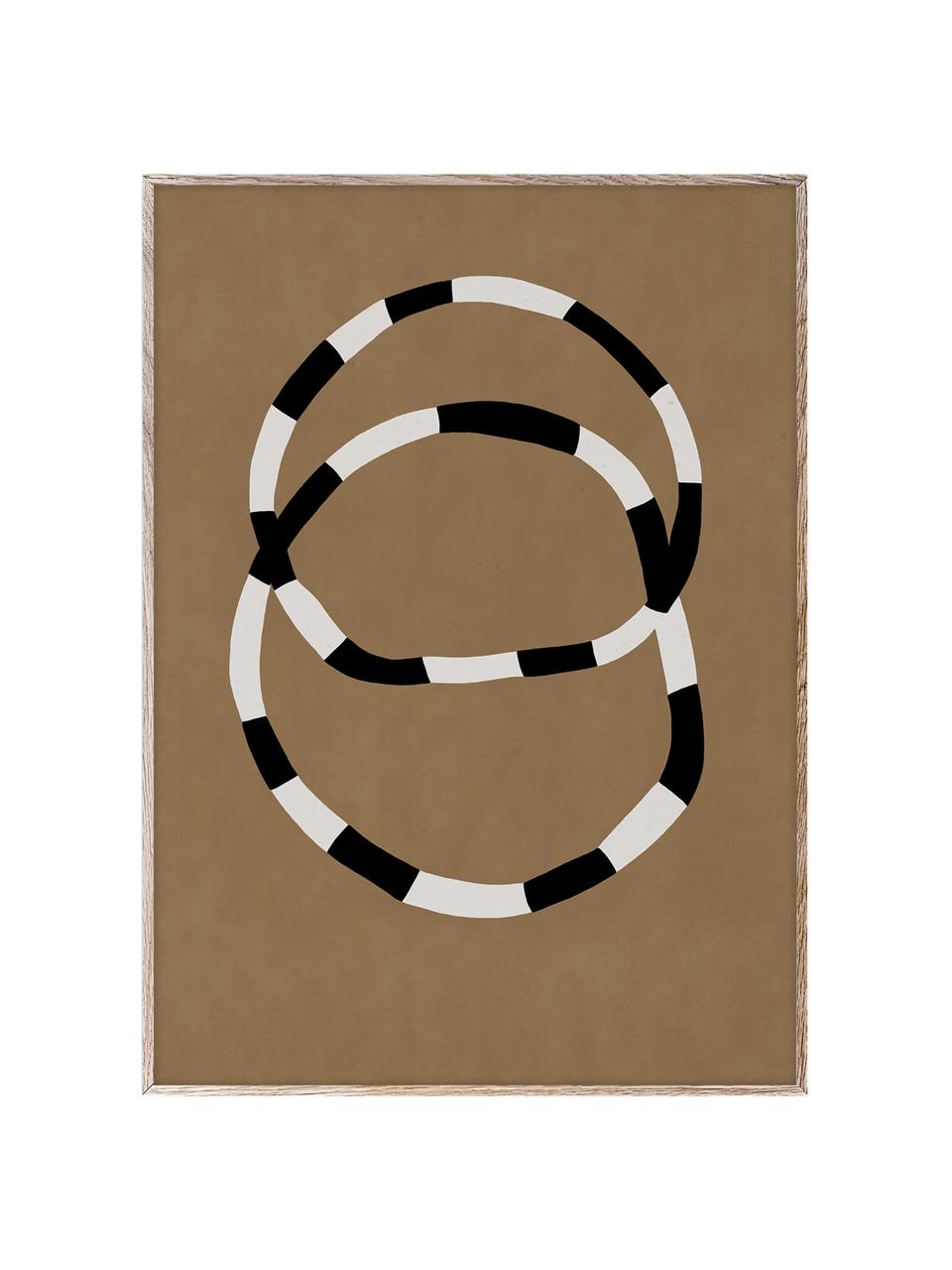Plakat z ramą Bracelets, 210 g matowy papier, druk cyfrowy w 10 kolorach odpornych na promieniowanie UV, Terakota, złamana biel, czarny, S 30 x W 40 cm
