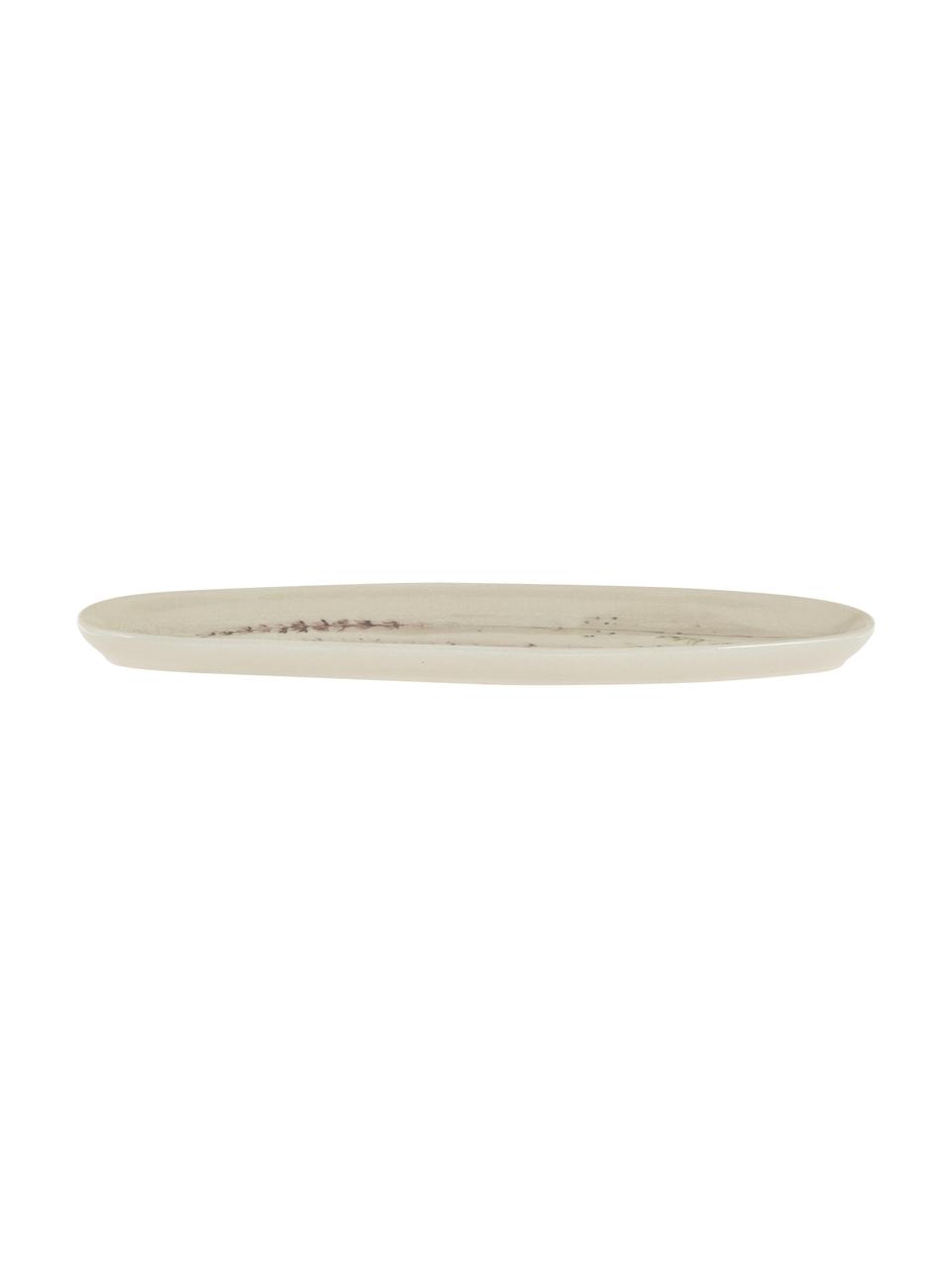Fuente artesanal Bea, Cerámica de gres, Beige, L 36 x An 8 cm