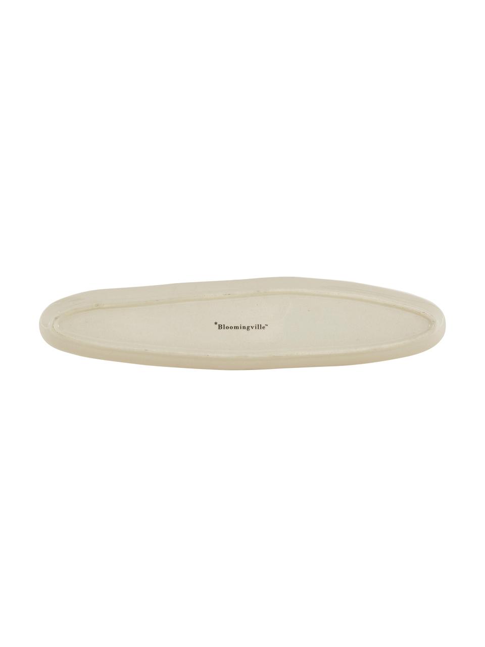 Fuente artesanal Bea, Cerámica de gres, Beige, L 36 x An 8 cm
