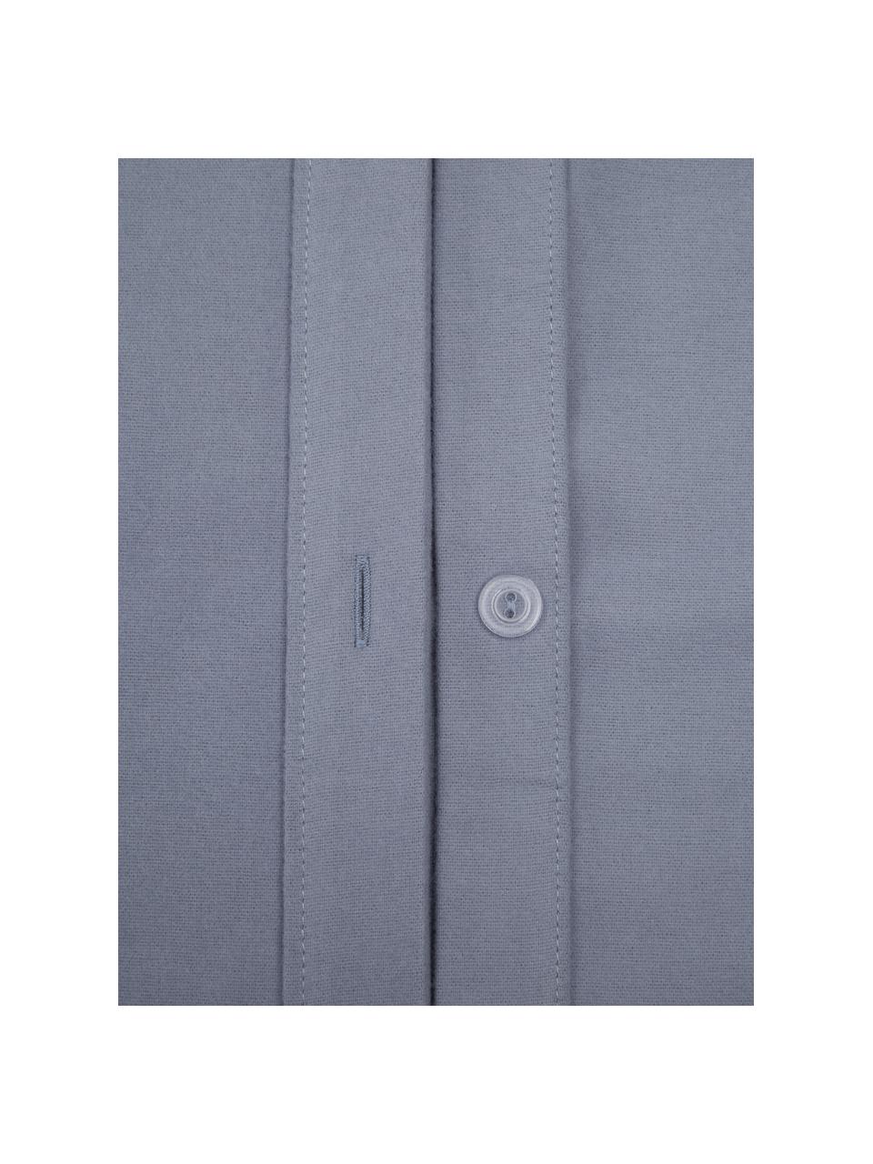 Pościel z flaneli Erica, Niebieski, 240 x 220 cm + 2 poduszki 80 x 80 cm