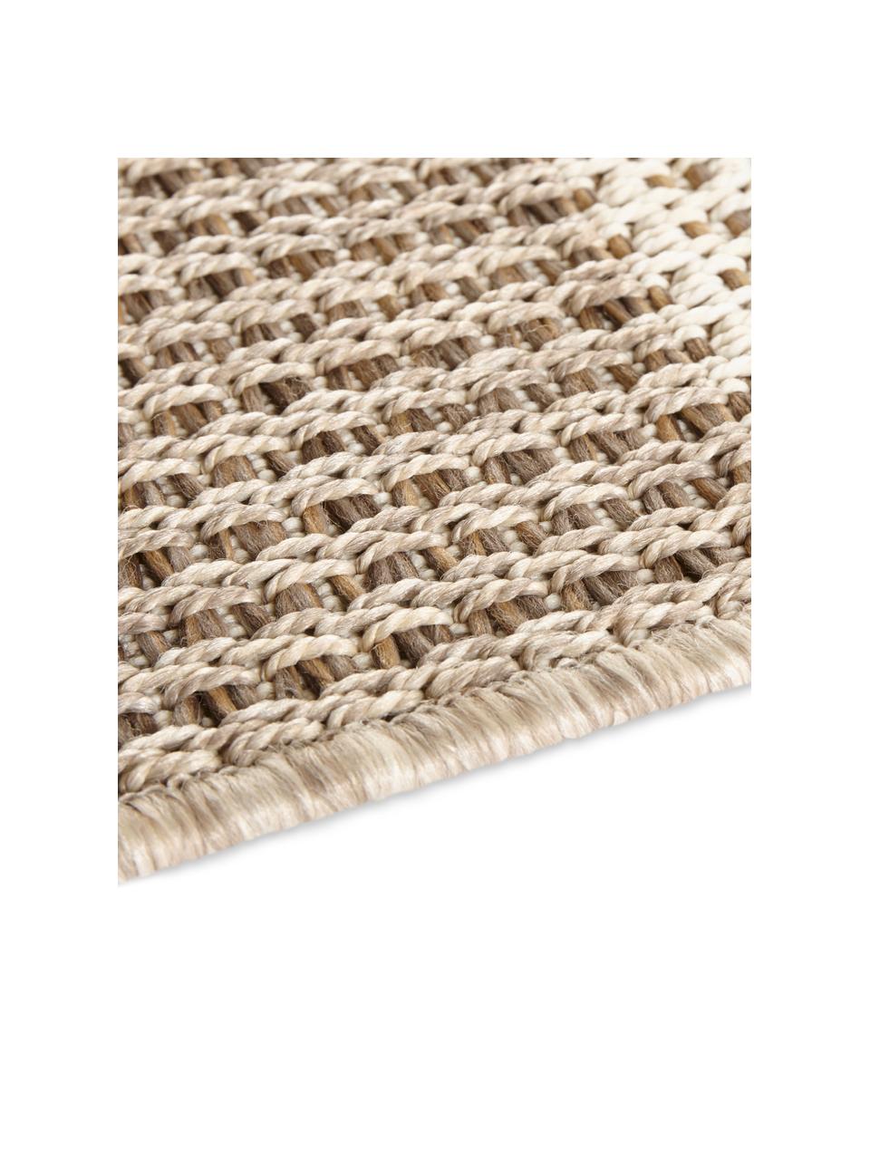 In- en outdoor vloerkleed Laon, jute-look, 100% polypropyleen, Bruin, beige, B 160 x L 230 cm (maat M)