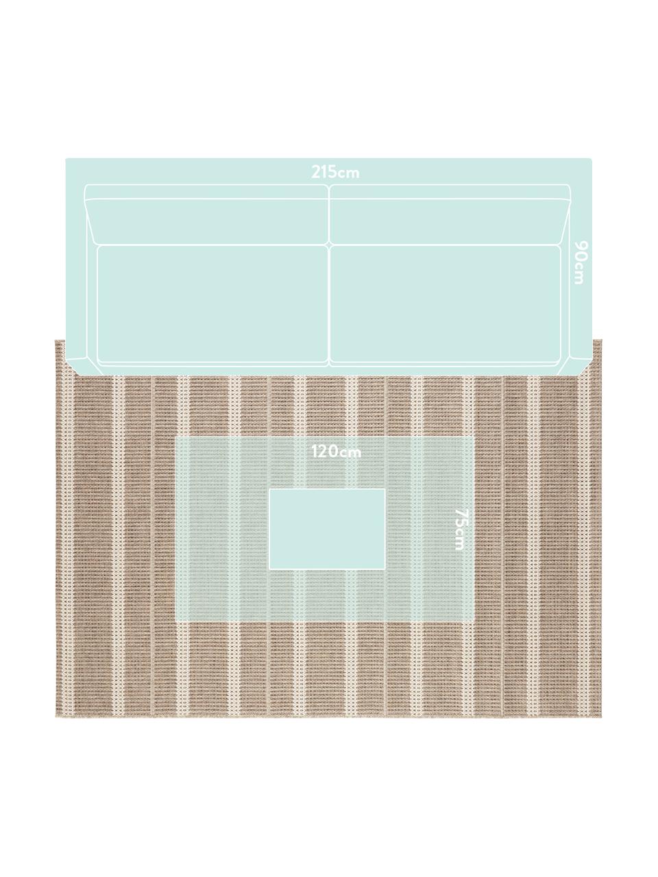 In- und Outdoor Teppich Laon, Jute-Look, 100% Polypropylen, Braun, Beige, B 200 x L 290 cm (Größe L)