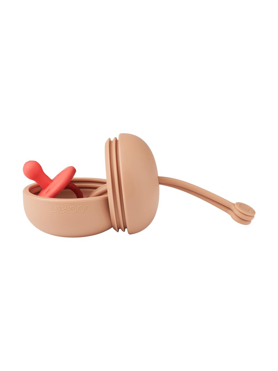 Scatola per ciuccio Philip, Silicone, Albicocca, Ø 8 x Alt. 23 cm