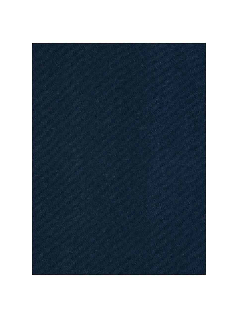 Flanell-Spannbettlaken Biba in Marineblau, Webart: Flanell Flanell ist ein k, Dunkelblau, B 180 x L 200 cm