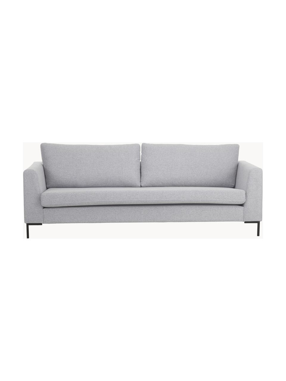 Sofa Luna (3-Sitzer), Bezug: 100 % Polyester Der strap, Gestell: Massives Buchenholz, Schi, Webstoff Grau, B 230 x T 95 cm