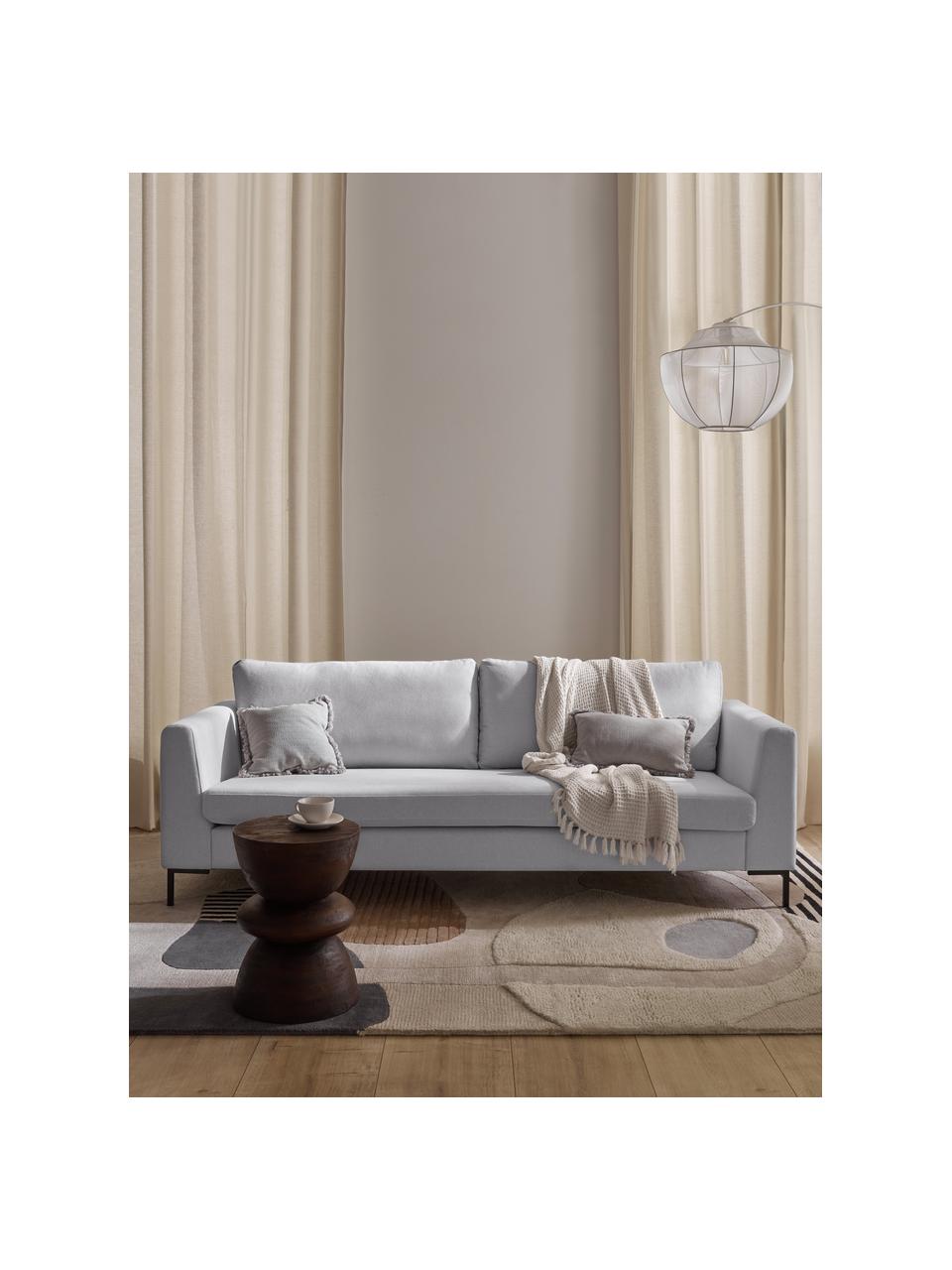 Sofa Luna (3-Sitzer), Bezug: 100 % Polyester Der strap, Gestell: Massives Buchenholz, Schi, Webstoff Grau, B 230 x T 95 cm